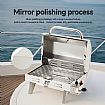 Mirror Polished Gas BBQ Stainless Steel Boat Grill - 80Z07A