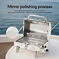 Mirror Polished Gas BBQ Stainless Steel Boat Grill - 80Z07A