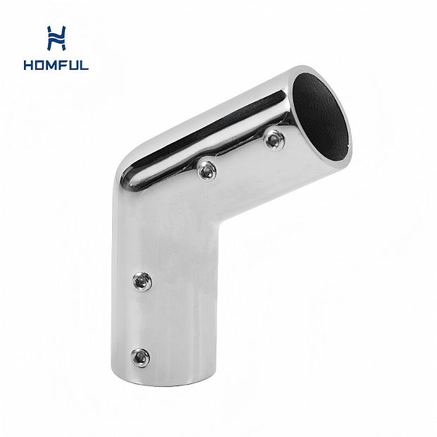 Boat 7/8" Handrail Elbow Pipe Connector Hardware