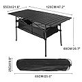 Mesa picnic de aluminio plegable y portátil - 60C04H