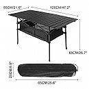 Mesa picnic de aluminio plegable y portátil - 60C04H
