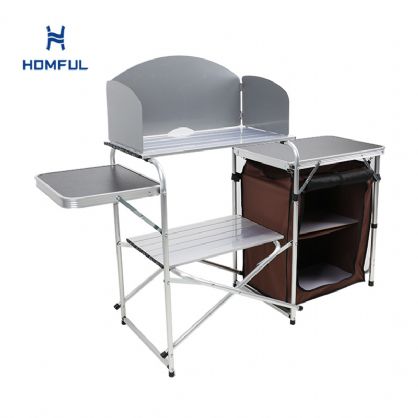 Mesa de camping de cocina portátil