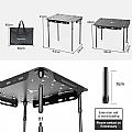 Mesa de aluminio portátil para acampar - 60C19L