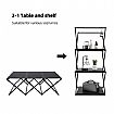 2-1 Mesa plegable de aluminio y estante - 60C20L