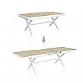 Mesa de comedor extensible de aluminio para jardín y patio - 11D04Z