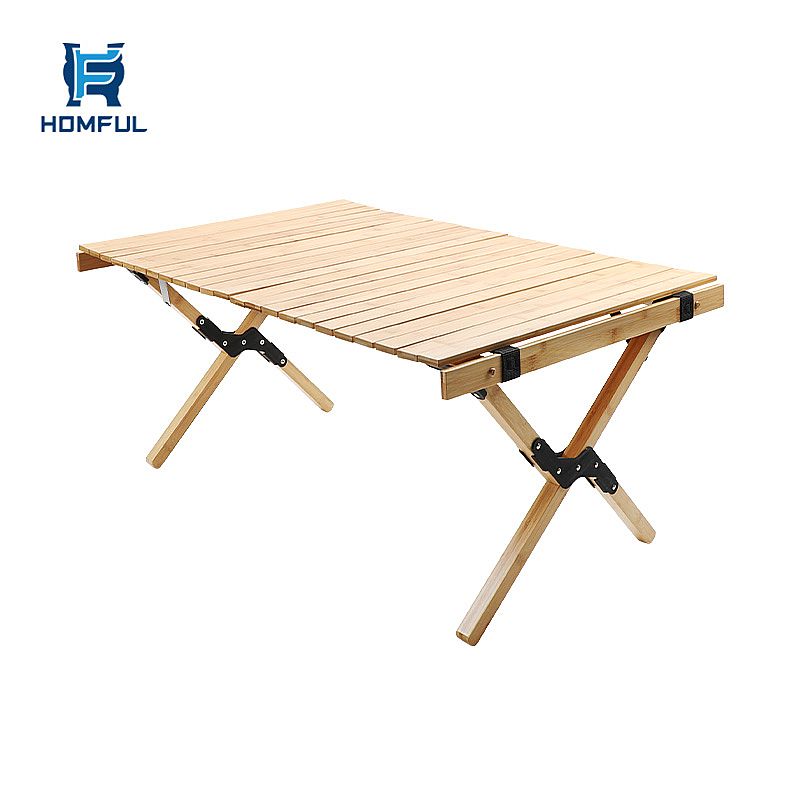 Mesa plegable de madera BO-CAMP de 60 x 120 cm