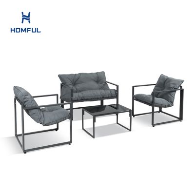 Möbelset aus Gusseisen-Aluminium