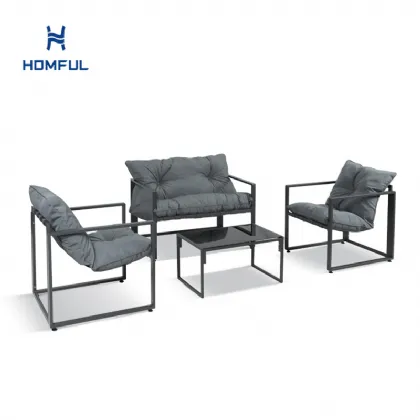 Möbelset aus Gusseisen-Aluminium