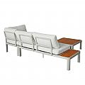 Outdoor-Ecksofa-Set mit verstellbarer Rückenlehne und Zweisitzer - 11C11G