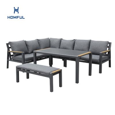 Aluminium-Ecksofa-Set für den...