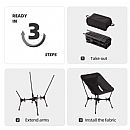 Cross Structure Foldable Camping Chairs - 60C23T
