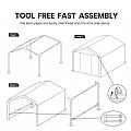 Storage Motorcycle Shelter - 90D07O