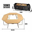 Mesa plegable portátil de madera para acampar - 60C16G