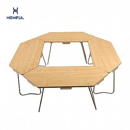 Mesas de madera plegables de camping al...