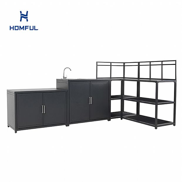 Modular All-Metal Outdoor Kitchen System for Outdoor Living