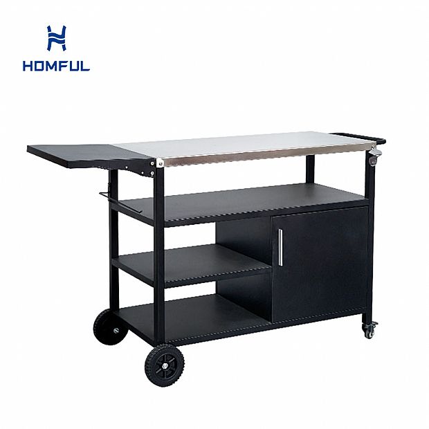 Iron Outdoor Kitchen with A Cabinet