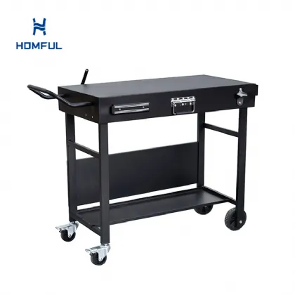 Iron Outdoor Kitchen with Large Foldable...