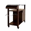 Patio Serving Cart Outdoor Kitchen Dining Trolley with Spice Rack - 11D28N