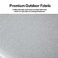 Outdoor 4-piece Aluminum Sofa Set with Wood Grain Finish - 11C11D