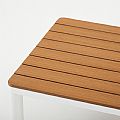 Outdoor 4-piece Aluminum Sofa Set with Wood Grain Finish - 11C11D