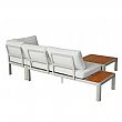 Outdoor Corner Sofa Set with Adjustable Backrest and Loveseat - 11C11G