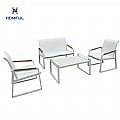 White 4-Piece Outdoor Aluminum Sofa Set - 11C11J