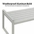 White 4-Piece Outdoor Aluminum Sofa Set - 11C11J