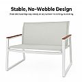 White 4-Piece Outdoor Aluminum Sofa Set - 11C11J
