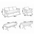 Wholesale Modern Design Outdoor Lounge Sofa Sets with X-leg Table and Bench - 11C12B