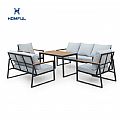 Wholesale Modern Outdoor Garden Compact Design Sofa Set, 5-piece Steel Frame Seating Set - 11C12E