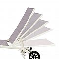 Verstellbarer Liegestuhl aus Aluminium und Textilene mit Rollen - 11D14E