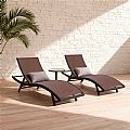 Verstellbarer Liegestuhl aus Eisen und Textilene - 11D14N