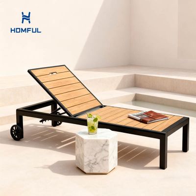 Aluminiumrahmen WPC Outdoor-Sonnenliege