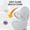 Straight Flush RV Toilet with Water Gun - 70A47E