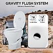 Straight Flush RV Toilet with Water Gun - 70A47E