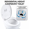 Straight Flush RV Toilet with Water Gun - 70A47E