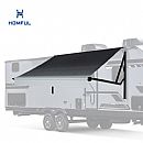 Electric Camper Awning for RV Trailer Caravan with Remote Control and PVC Mesh Cloth - 90D07I