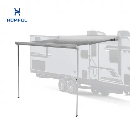 European-style Manual 460g Heavy-duty Waterproof RV Awning