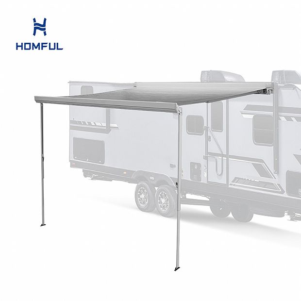 European-style Manual 460g Heavy-duty Waterproof RV Awning