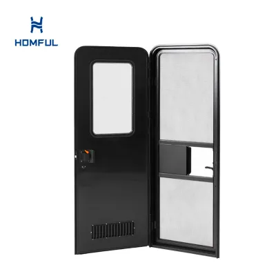 RV Entry Door with Screen & Lock