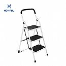 3-Step Foldable Aluminum RV Ladder with Wide Anti-Slip Pedals - 80F13D