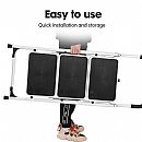 3-Step Foldable Aluminum RV Ladder with Wide Anti-Slip Pedals - 80F13D