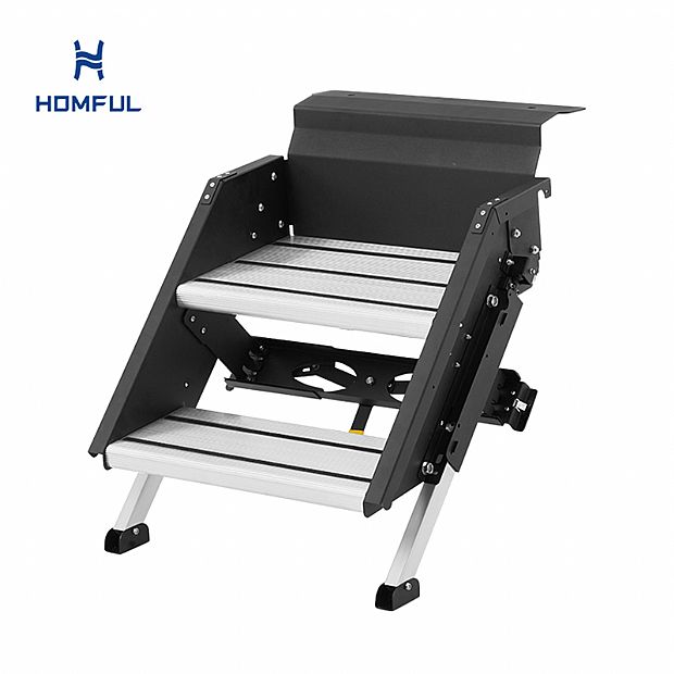 Telescopic Leg Design Aluminum RV Entry Step