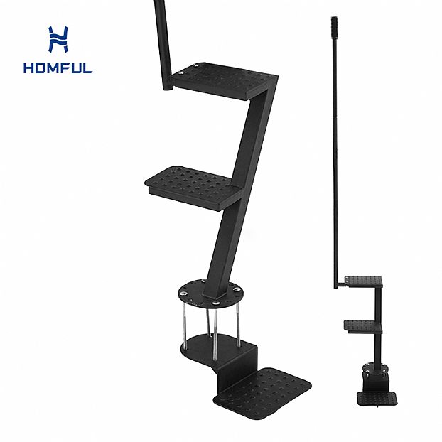 Heavy-Duty Adjustable 3-Step Trailer Tongue Ladder for RVs and Boats