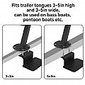 Heavy-Duty Adjustable 3-Step Trailer Tongue Ladder for RVs and Boats - 71C89A