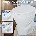 Straight Flush RV Toilet with Water Gun - 70A47E