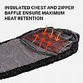 Saco de dormir para acampar con sobre extra ancho - 60K21F