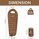 Nuevo saco de dormir tipo momia - 60K21K