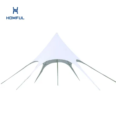 Spire-shaped Hexagonal Multi-person Camping Tarp