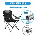 Sillón Plegable Ligero de Gran Tamaño que Acampa Silla Cuádruple - 60C05U